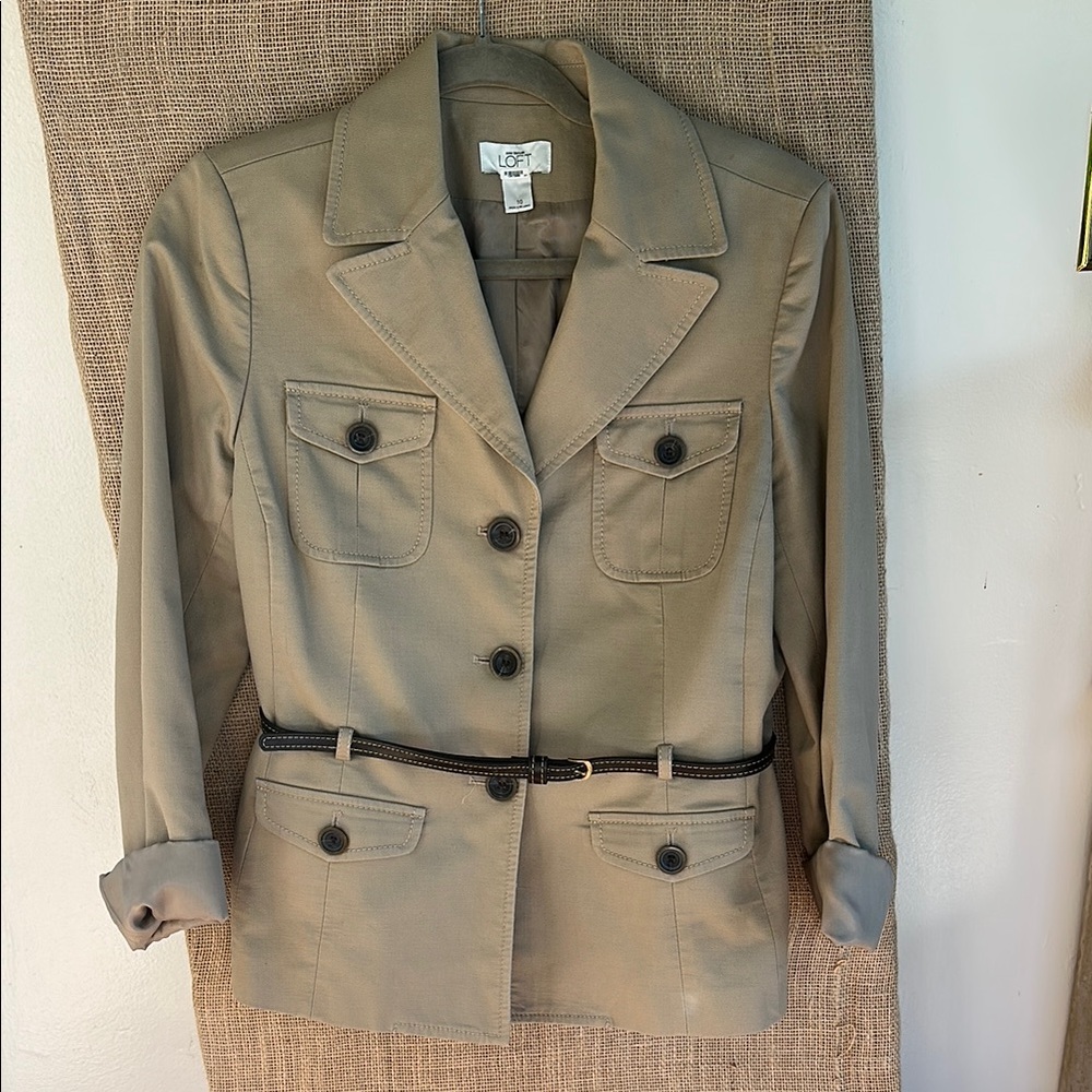 LOFT Tan Blazer Tailored Suit Jacket